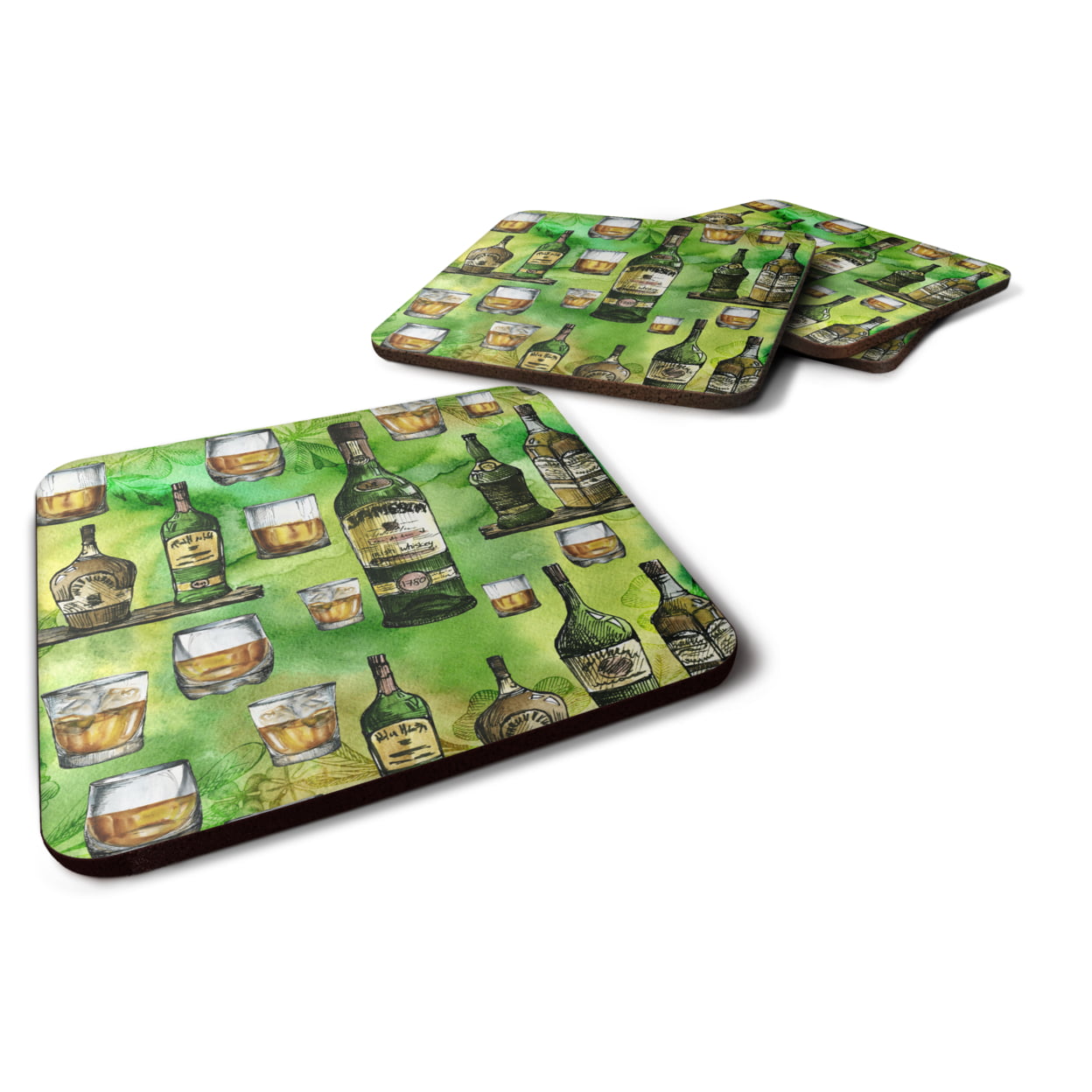 Irish Whiskey Foam Coasters - Set of 4
