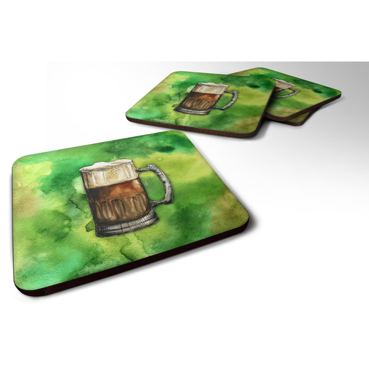 Irish Beer Mug Foam Coasters - Set of 4