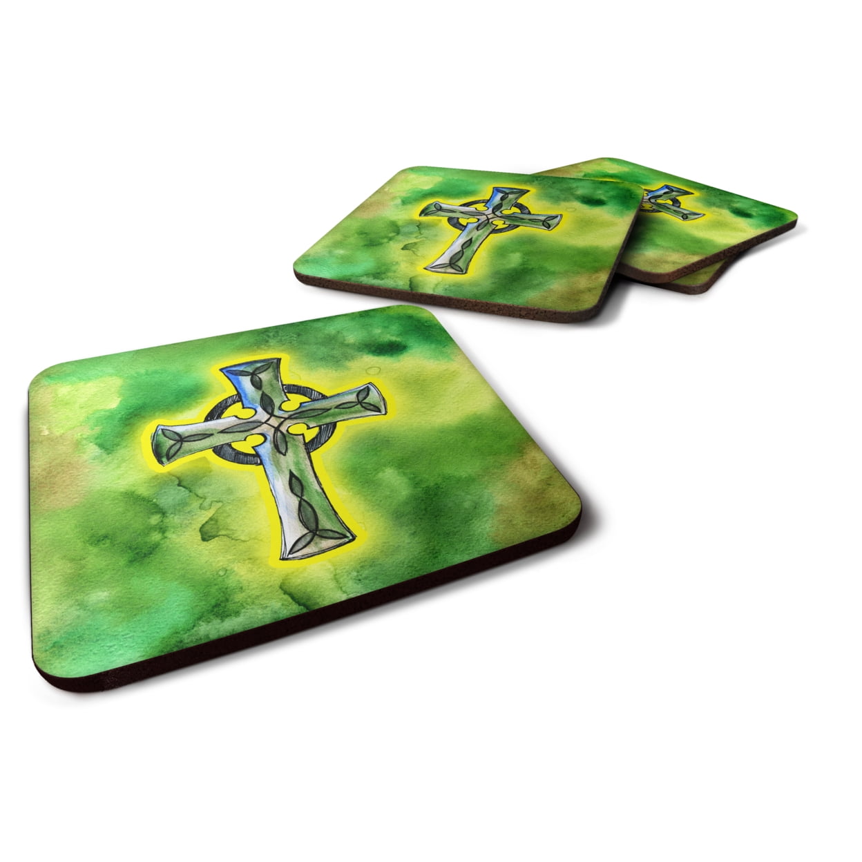 Irish Celtic Cross Foam Coasters - Set of 4