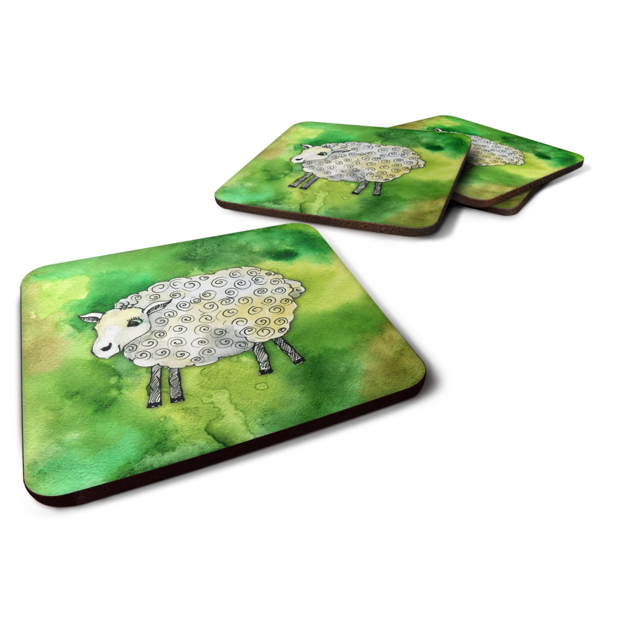 Irish Sheep Foam Coasters - Set of 4