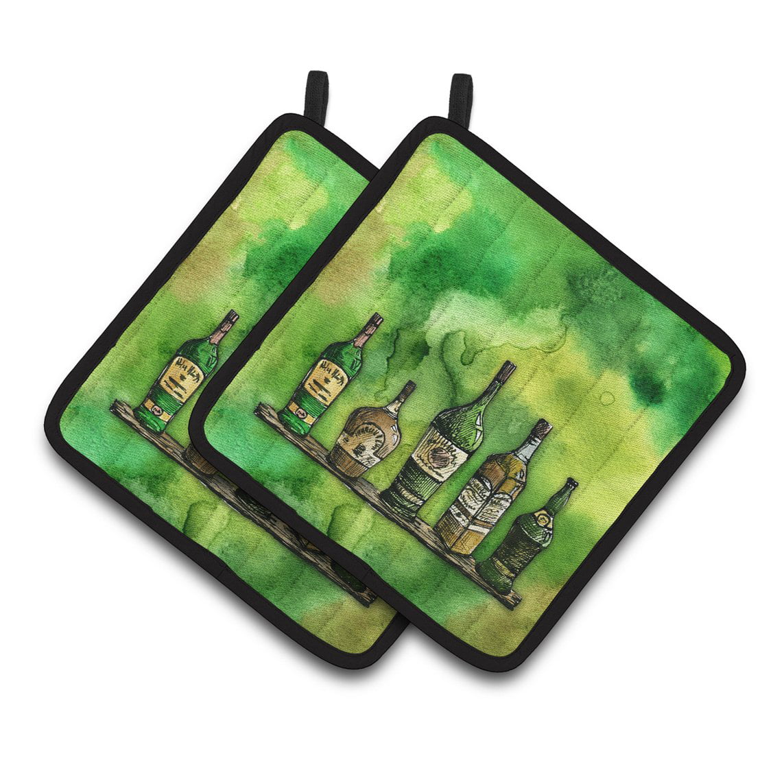 Irish Whiskey Bottle Pair of Pot Holders