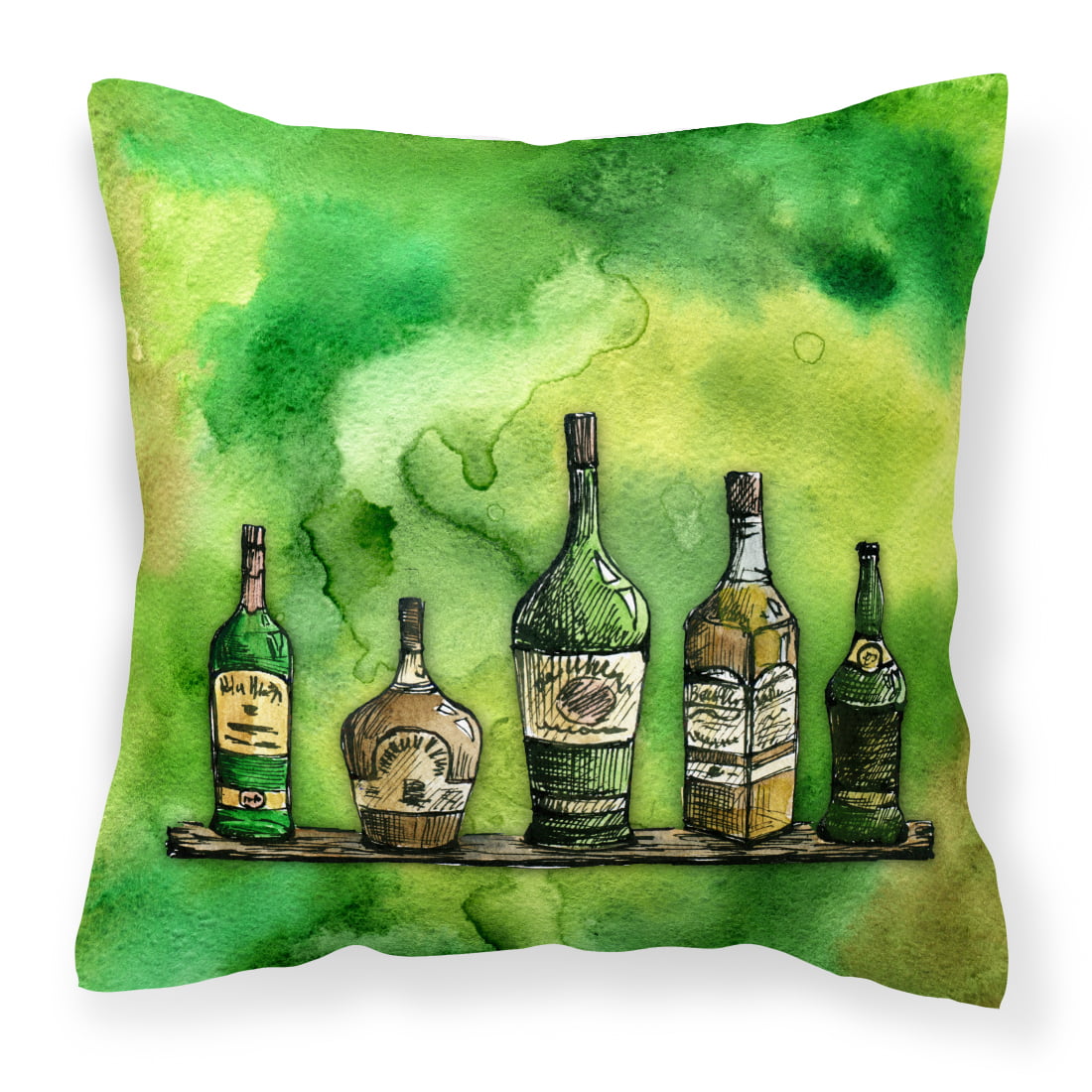 Irish Whiskey Bottle Fabric Decorative Pillow