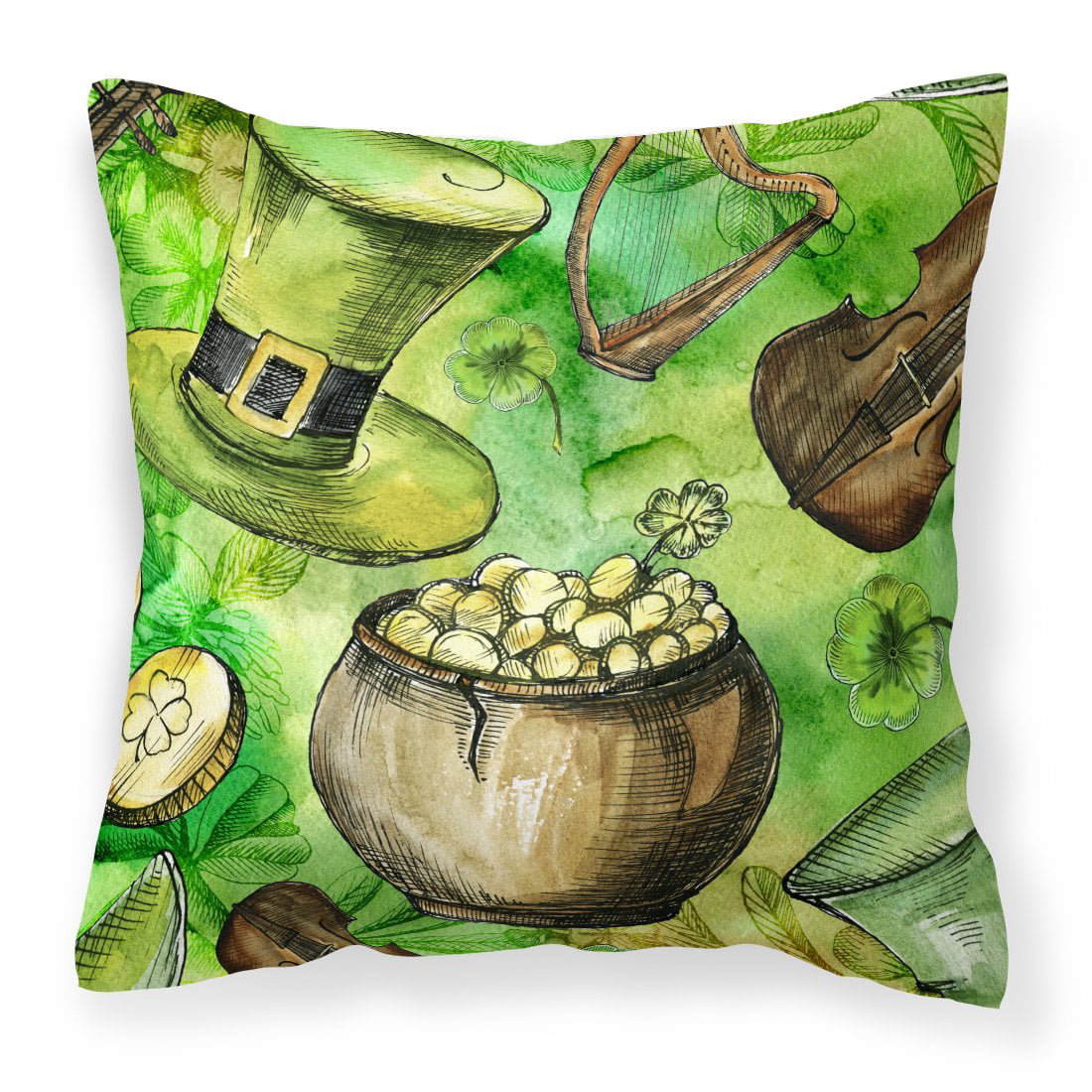 Luck of the Irish Fabric Decorative Pillow
