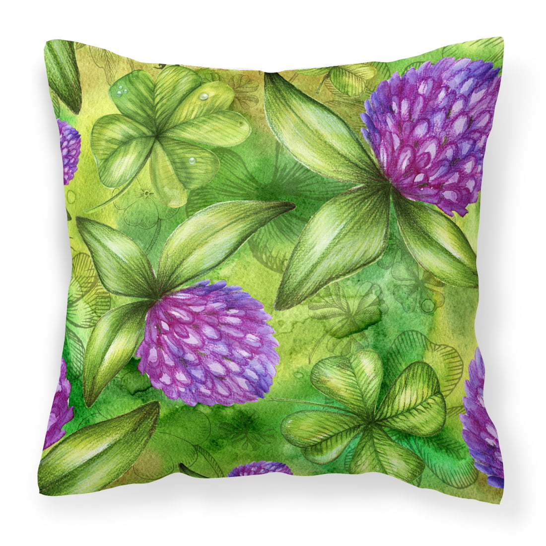 Shamrocks in Bloom Fabric Decorative Pillow