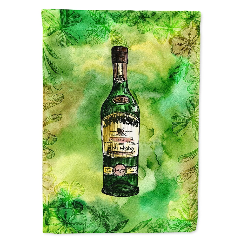 Irish Whiskey Bottle Flag Canvas House Size