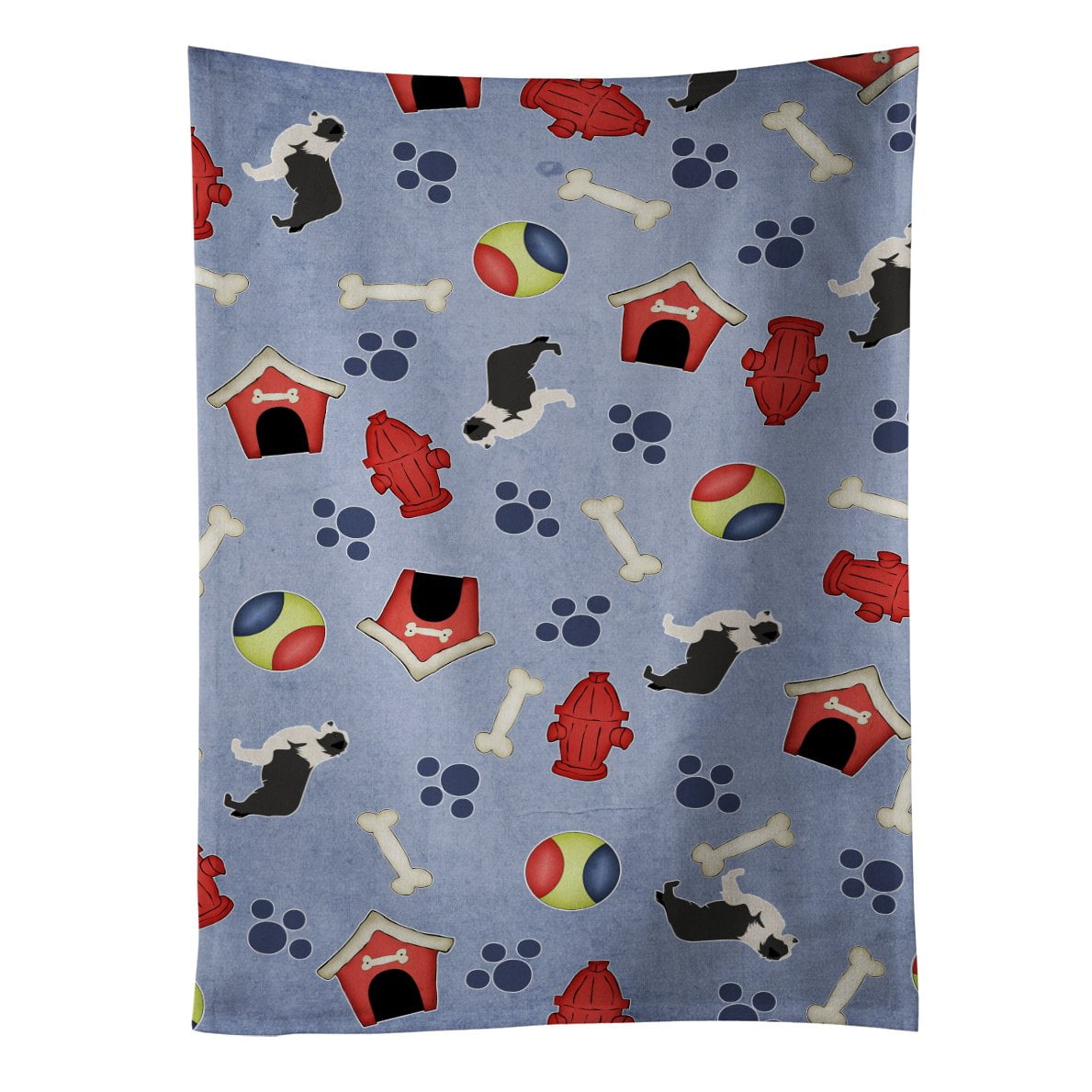 Picture of Carolines Treasures BB3923KTWL Black Border Collie Dog House Collection Kitchen Towel