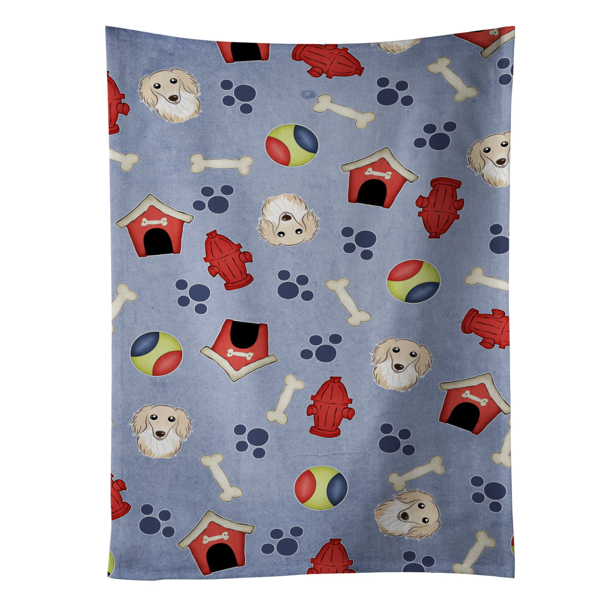 Picture of Carolines Treasures BB3991KTWL Dog House Collection Longhair Creme Dachshund Kitchen Towel