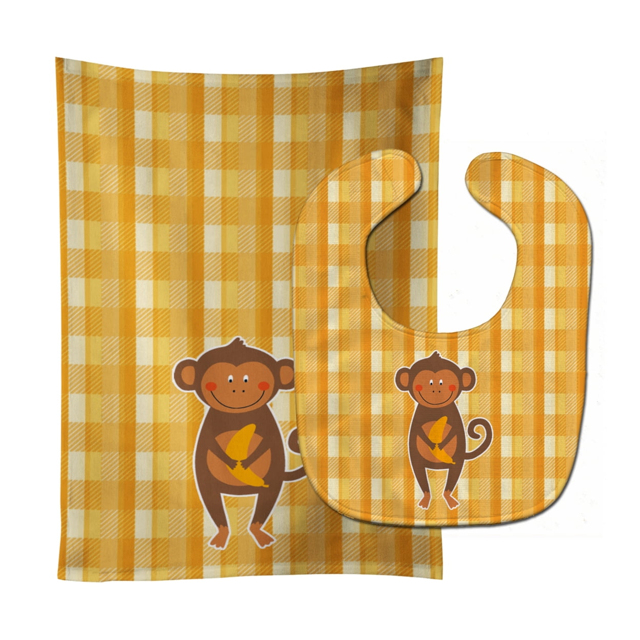 Monkey Business Baby Bib & Burp Cloth