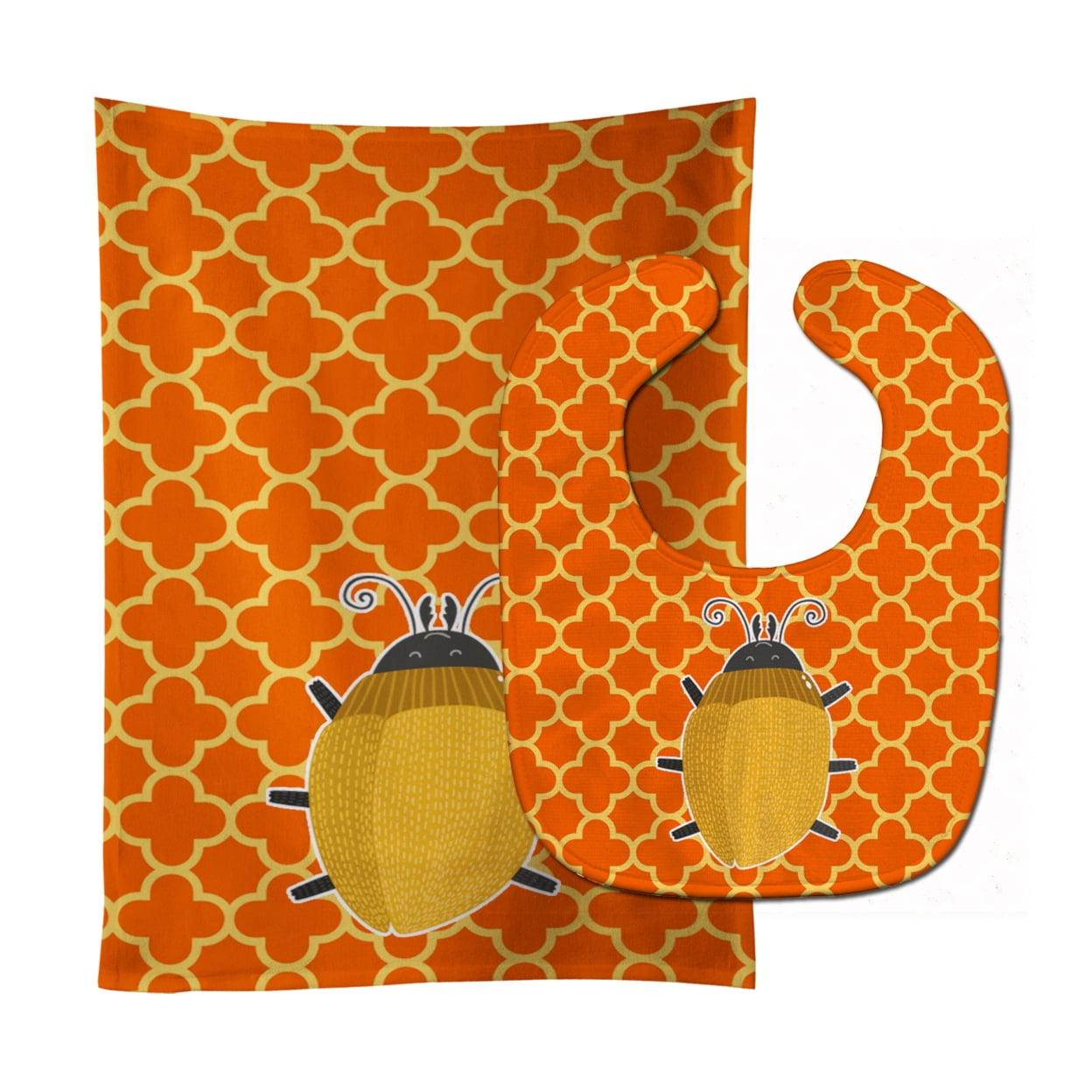 Beetle Baby Bib & Burp Cloth