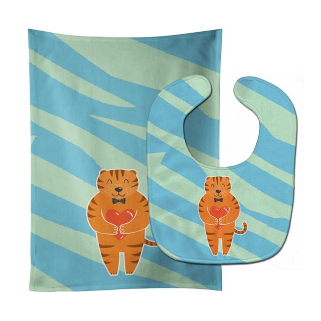 Tiger Baby Bib & Burp Cloth