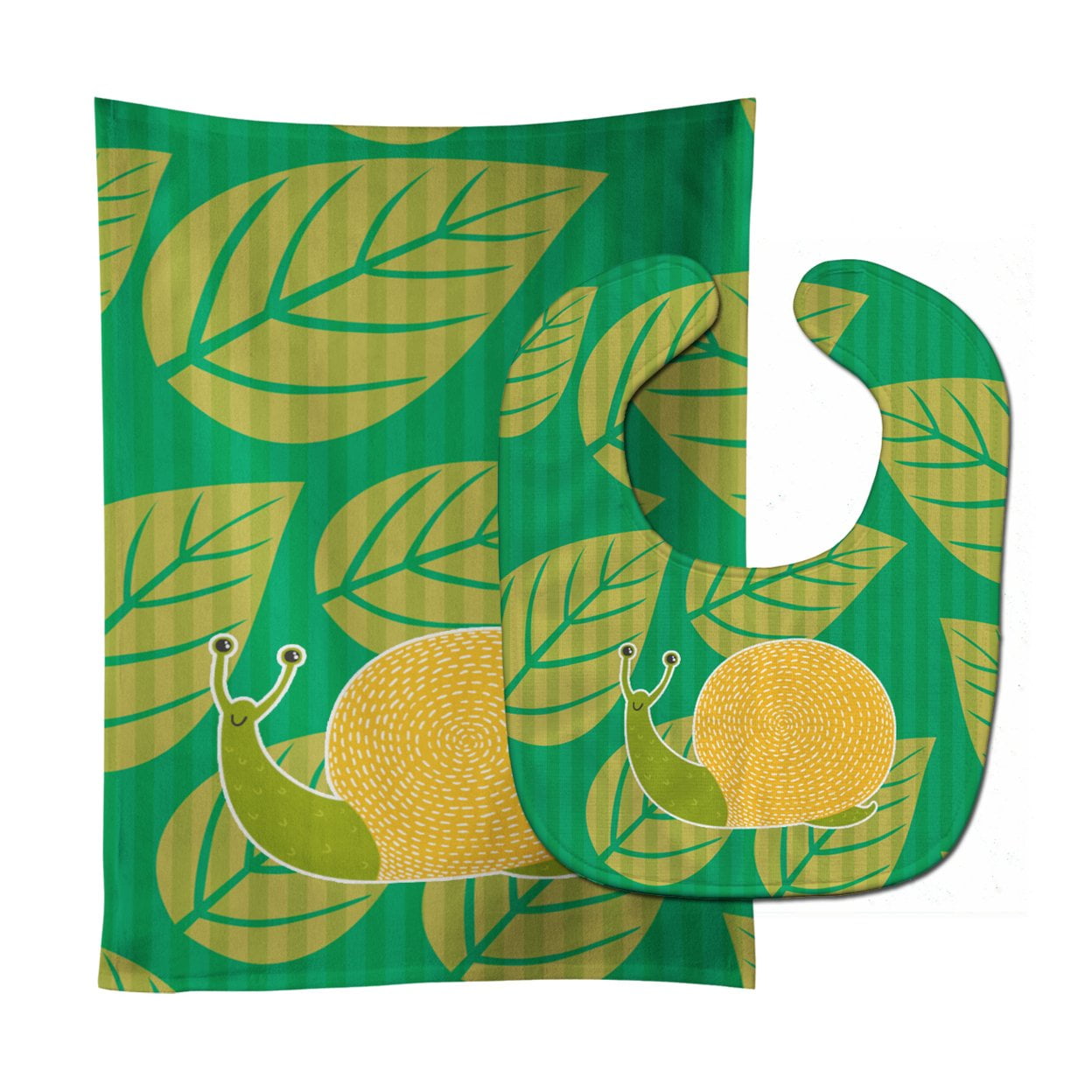 Snail Baby Bib & Burp Cloth