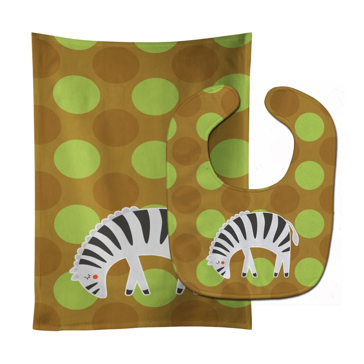 Zebra Baby Bib & Burp Cloth