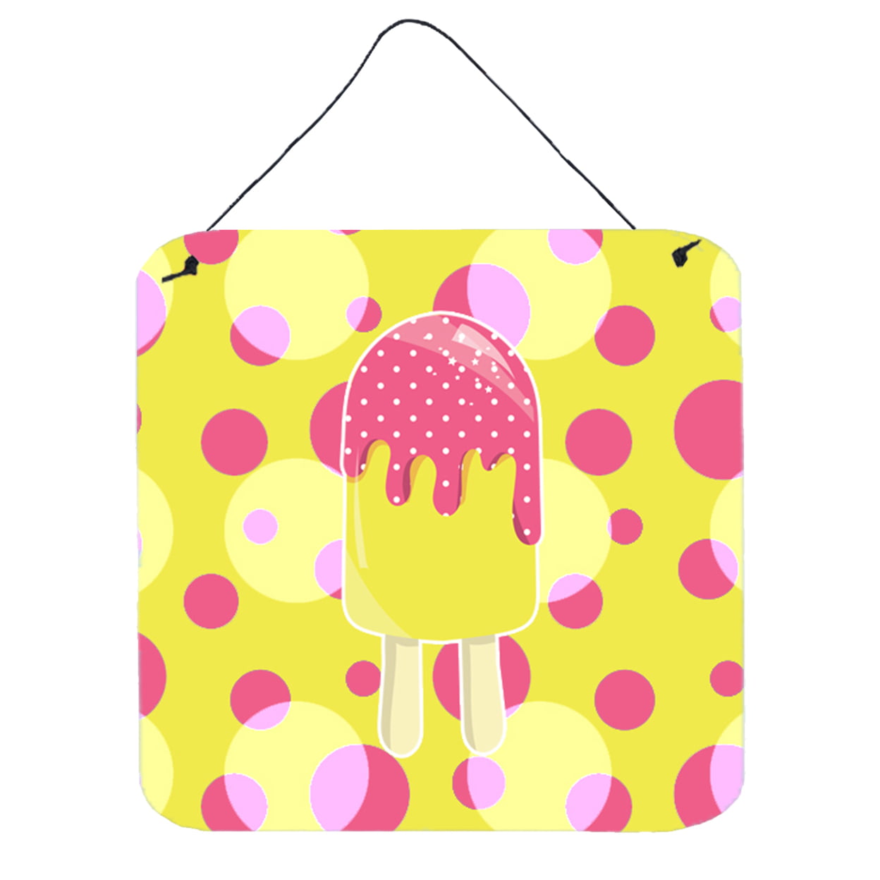 Ice Pop Popsicle Pink Yellow Wall or Door Hanging Prints