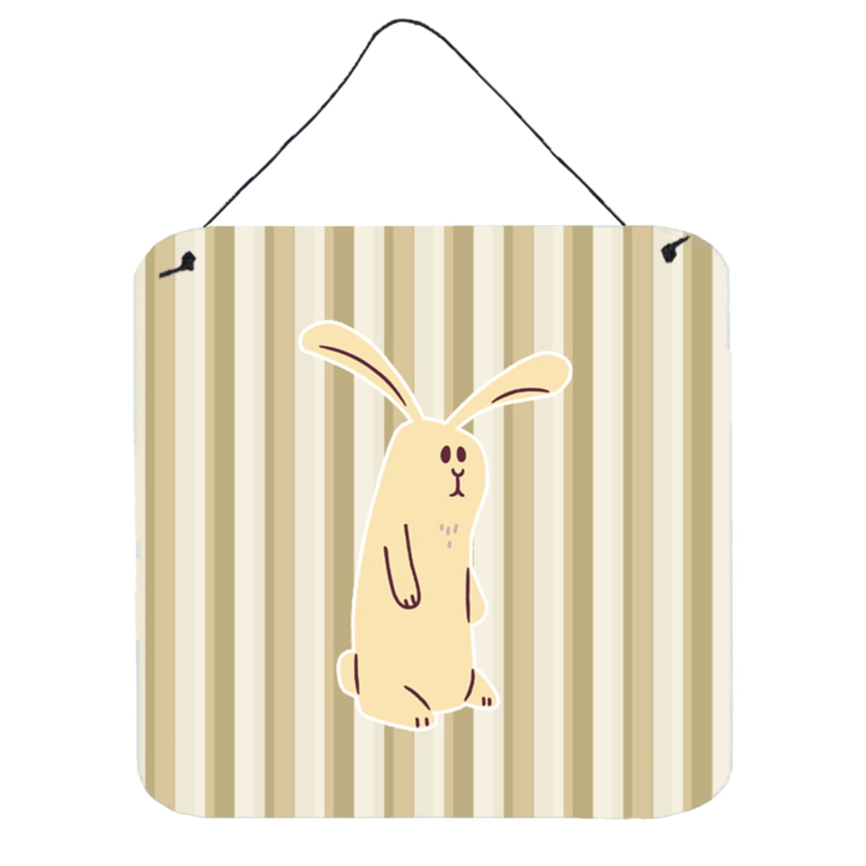 Rabbit on Stripes Wall or Door Hanging Prints
