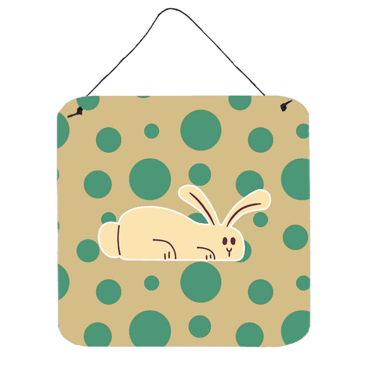 Rabbit on Polkadots Wall or Door Hanging Prints