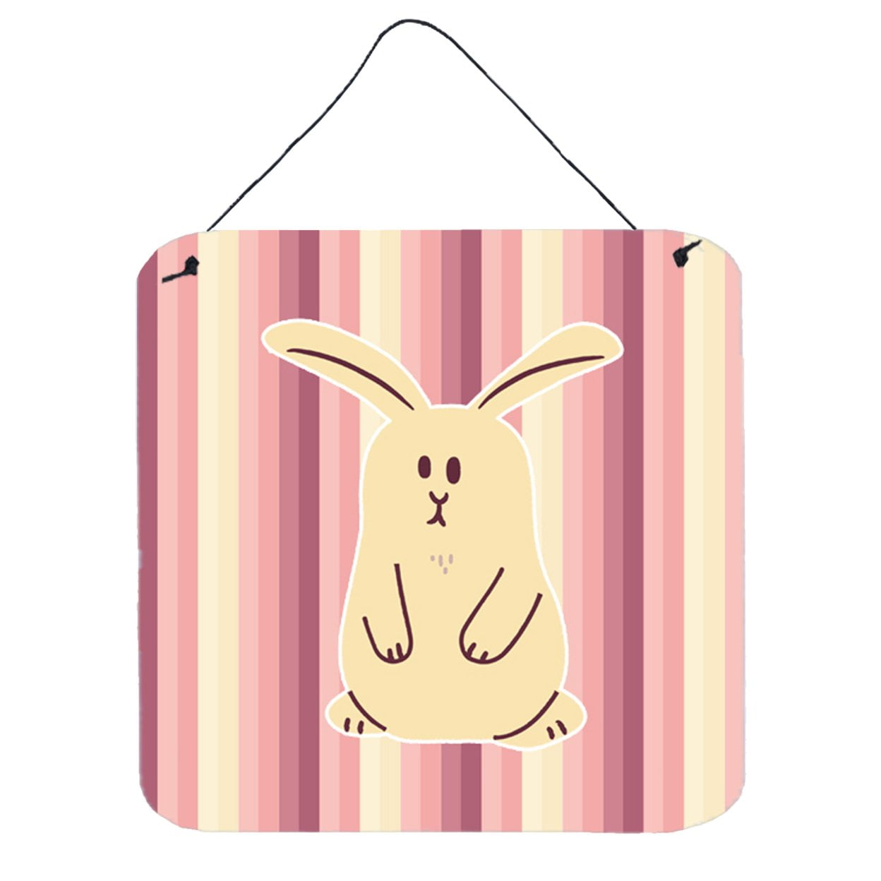 Rabbit on Stripes Wall or Door Hanging Prints