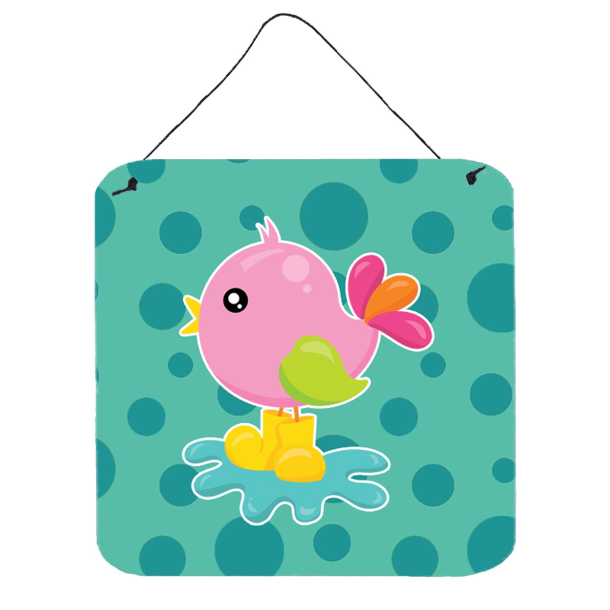 Bird in Rainboots & Puddle Wall or Door Hanging Prints