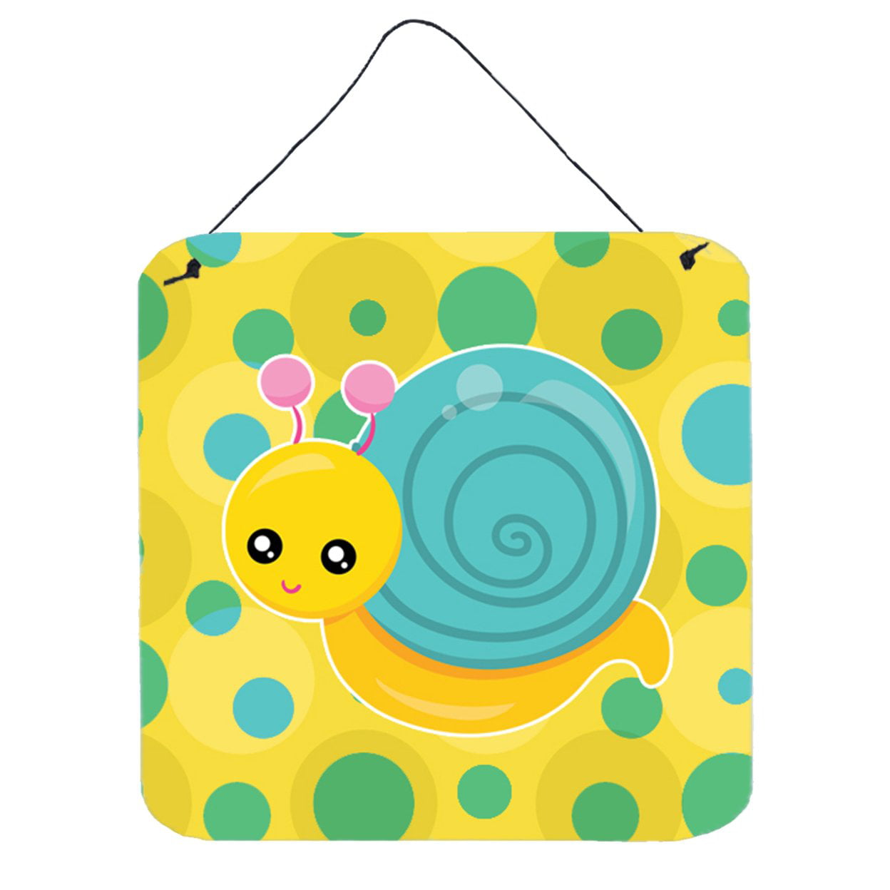 Snail on Polkadots Wall or Door Hanging Prints