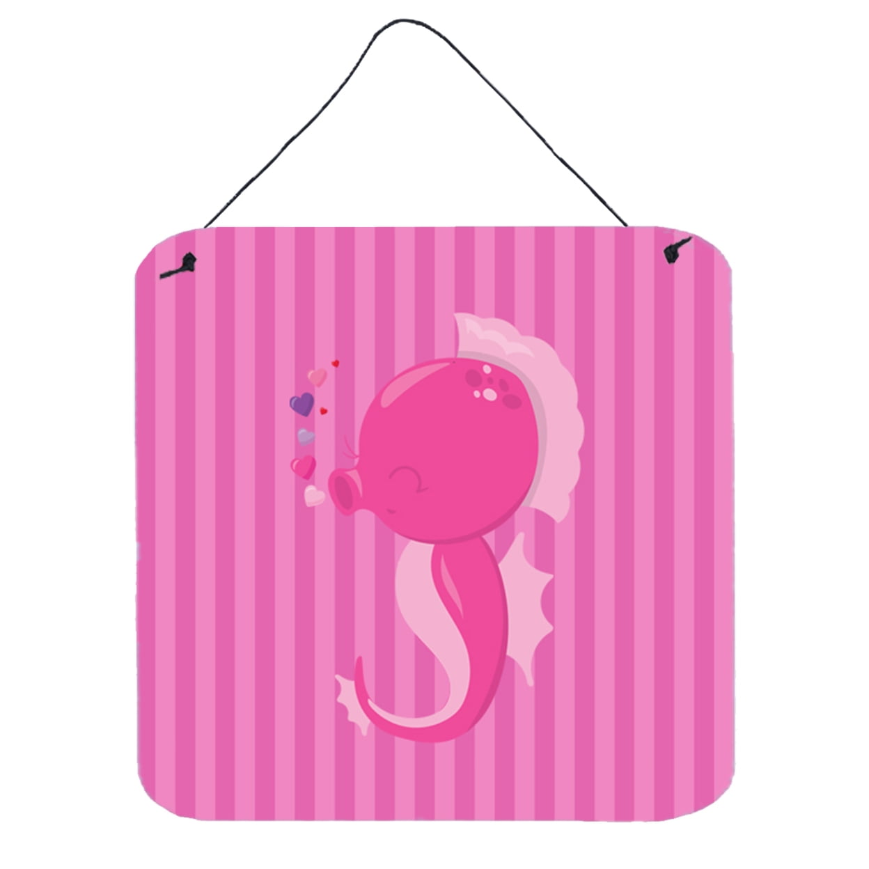 Pink Seahorse Wall or Door Hanging Prints