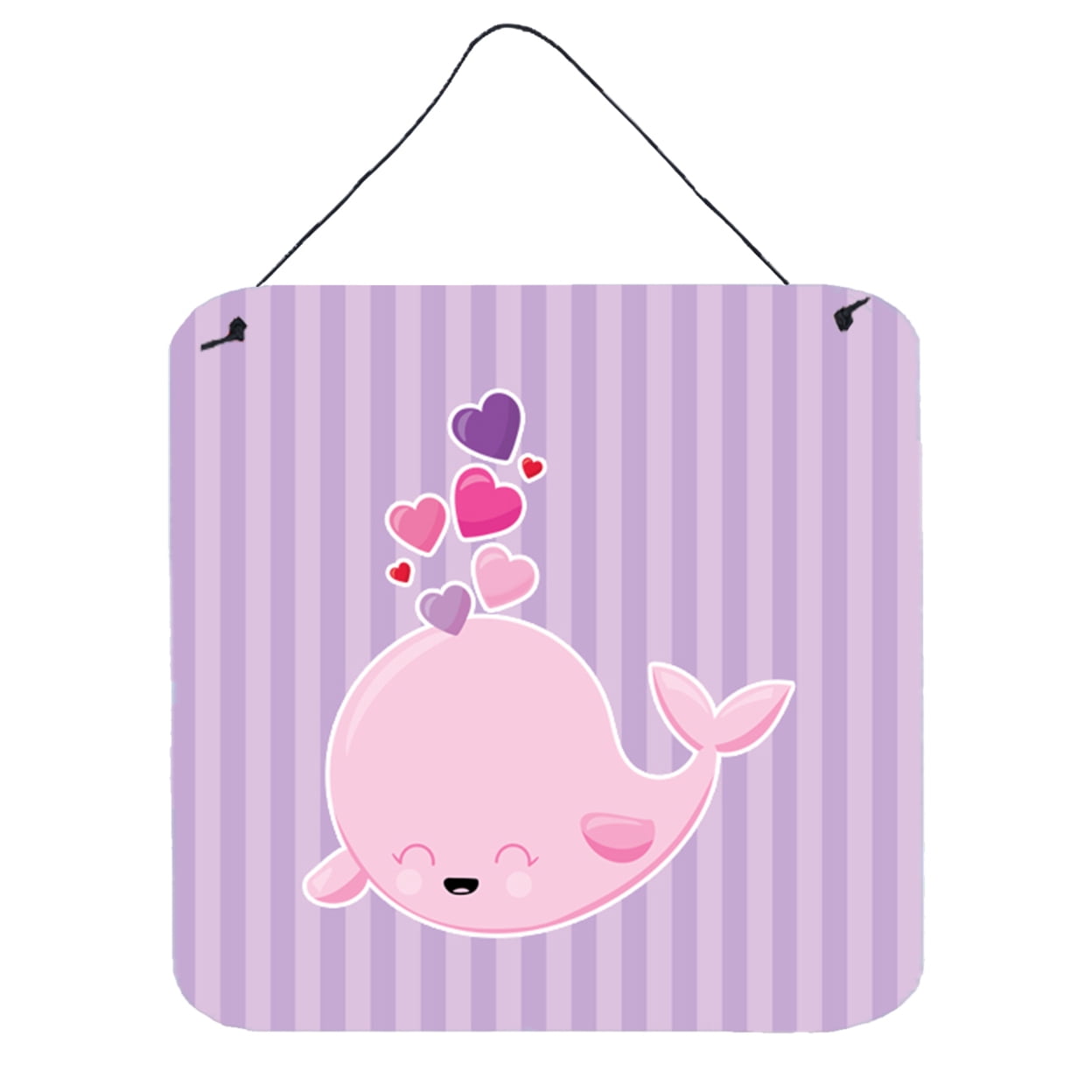 Pink Whale Wall or Door Hanging Prints
