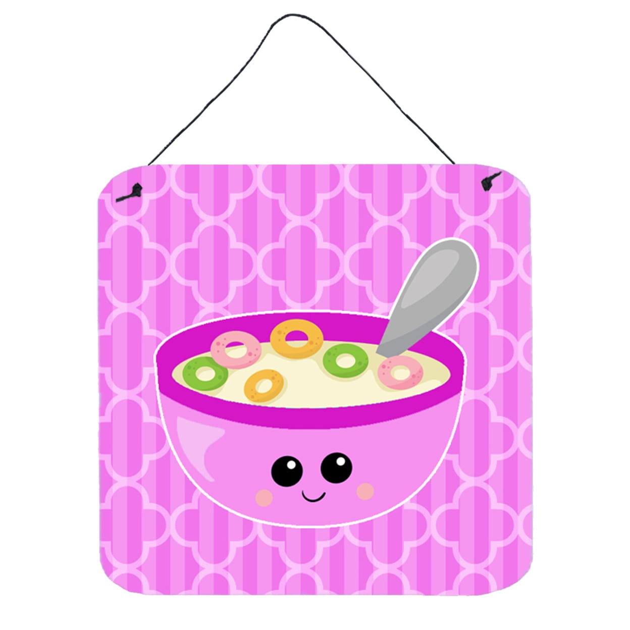 Pink Bowl of Cereal Wall or Door Hanging Prints