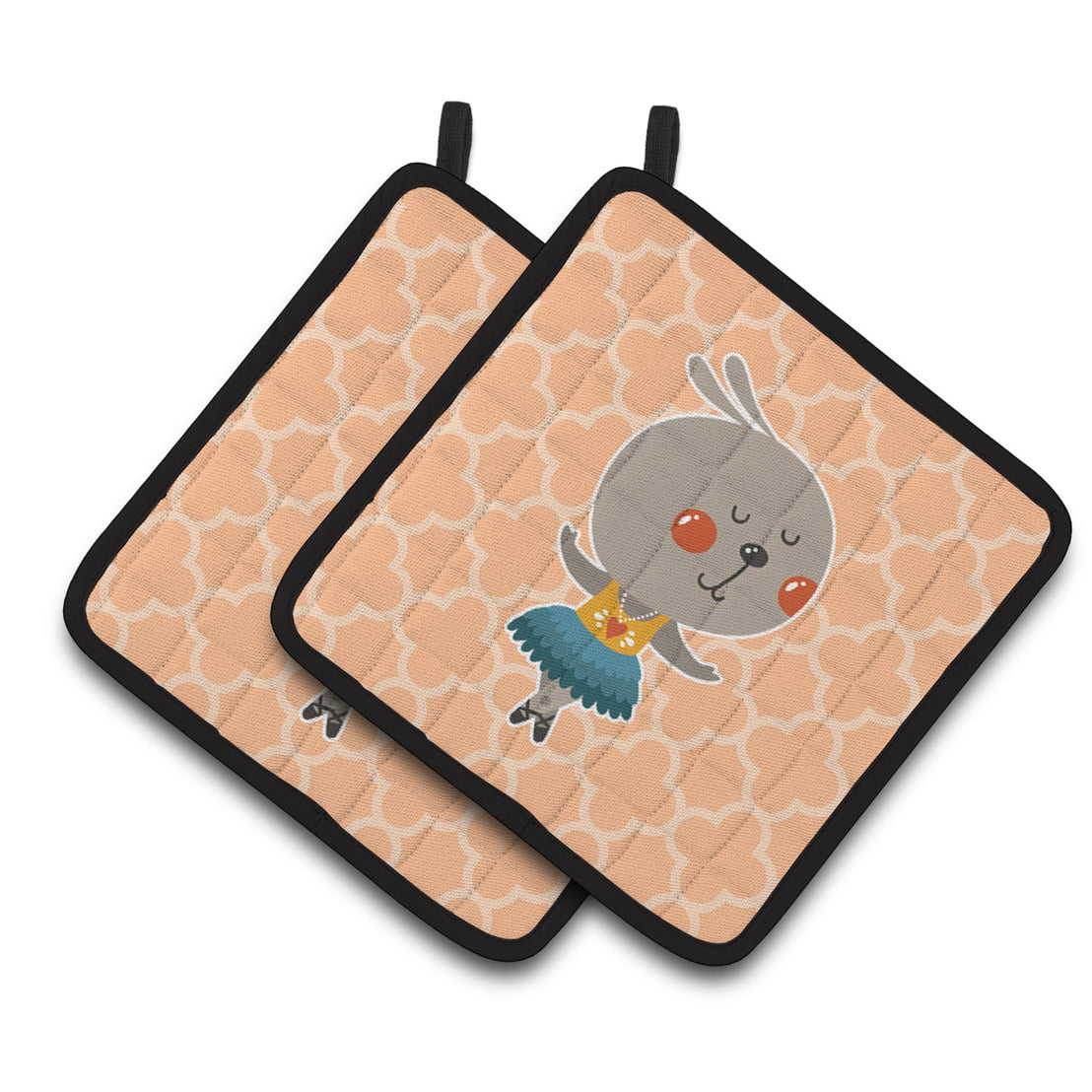 Ballerina Rabbit Pair of Pot Holders