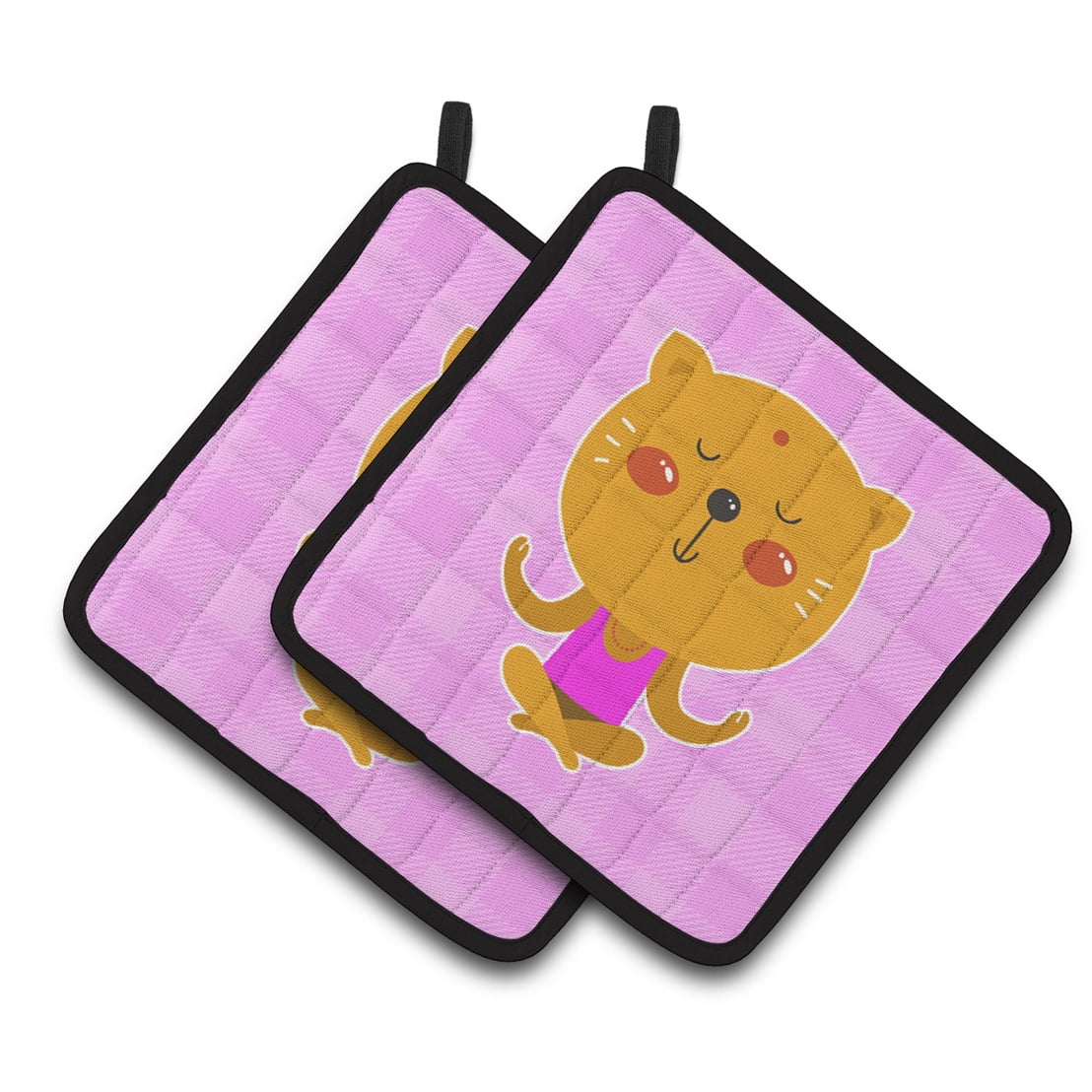 Yoga Cat Pair of Pot Holders