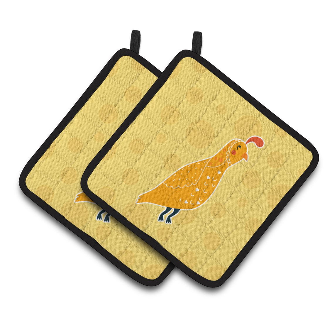 Partridge in Polkadots Pair of Pot Holders