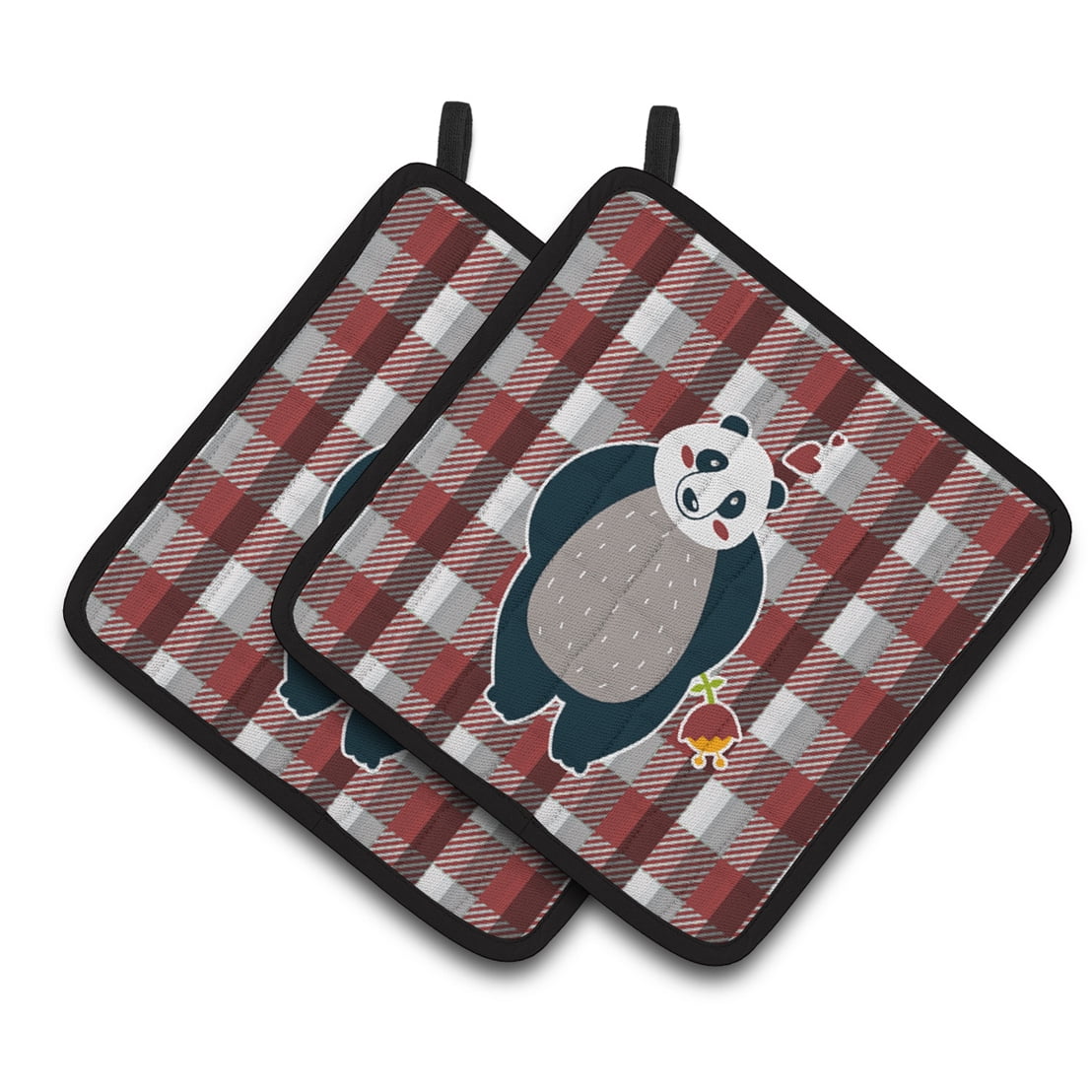 Panda Love Pair of Pot Holders