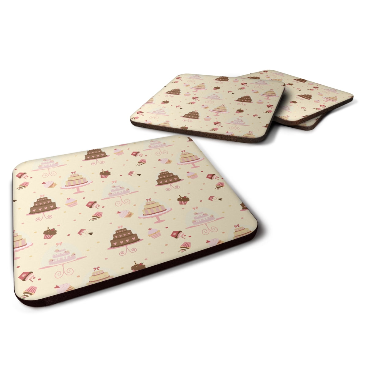 Cakes & Cupcakes Foam Coasters - Set of 4