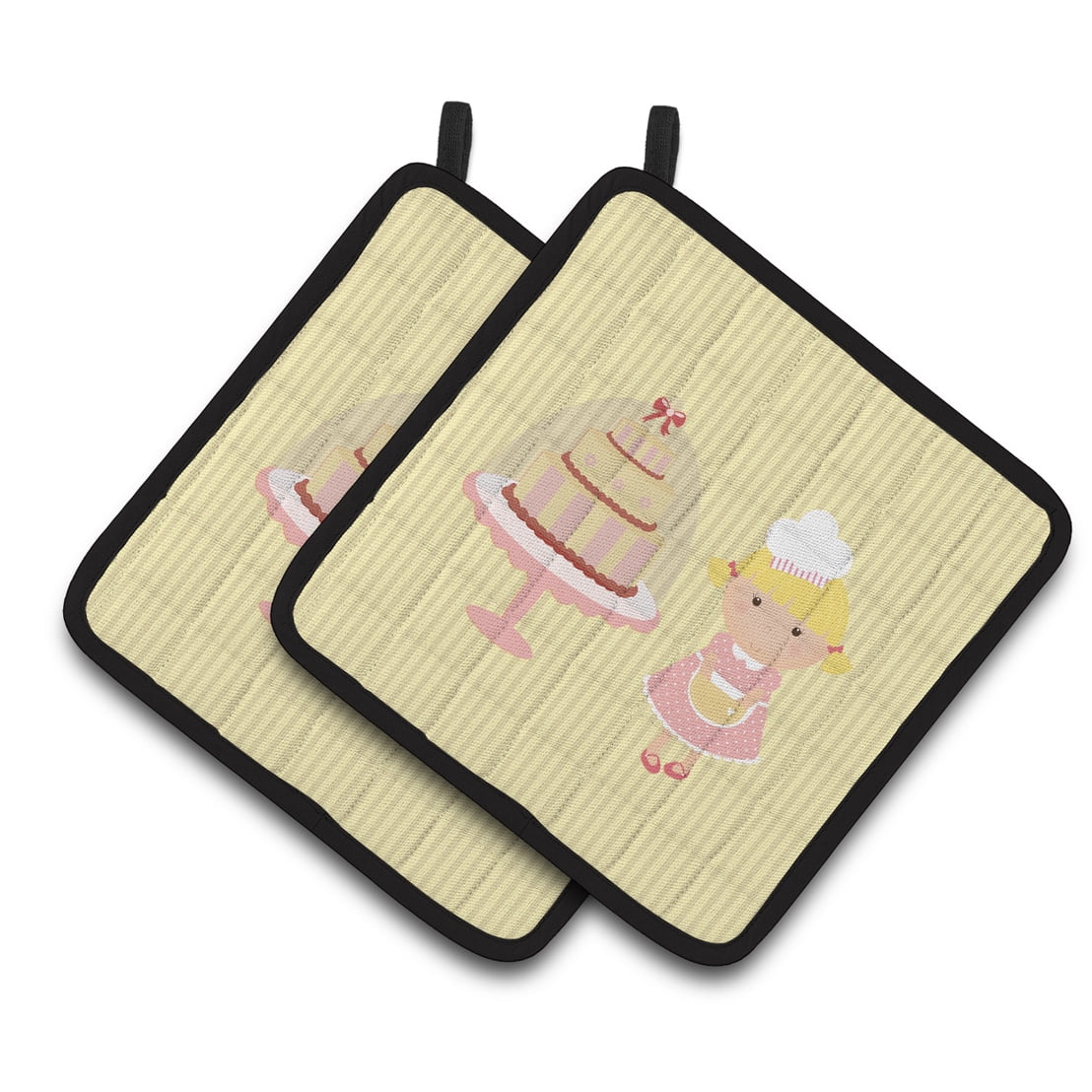 BB7261PTHD Cake Baker Blonde Yellow Pair of Pot Holders