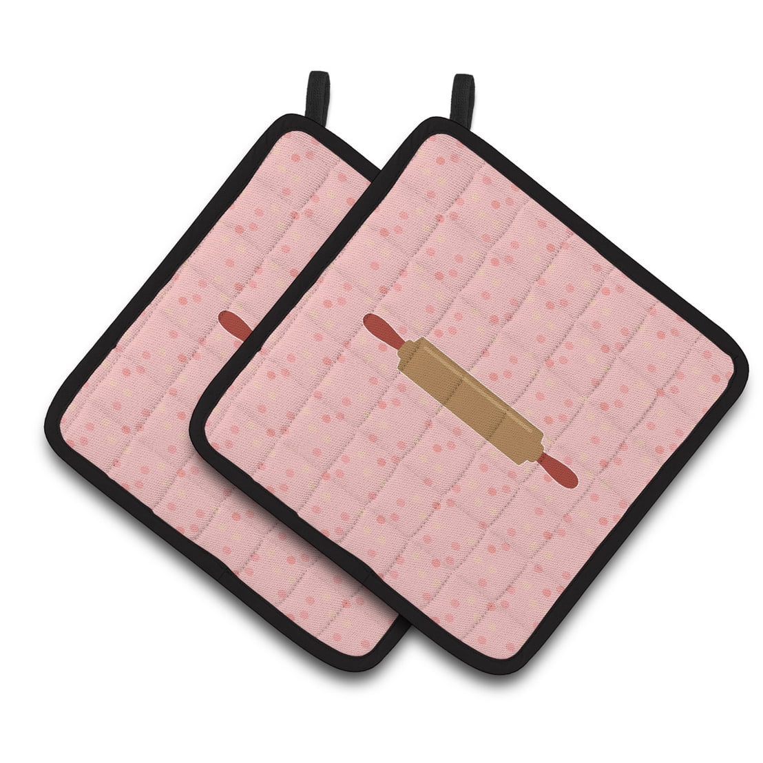 Rolling Pin Pink Pair of Pot Holders