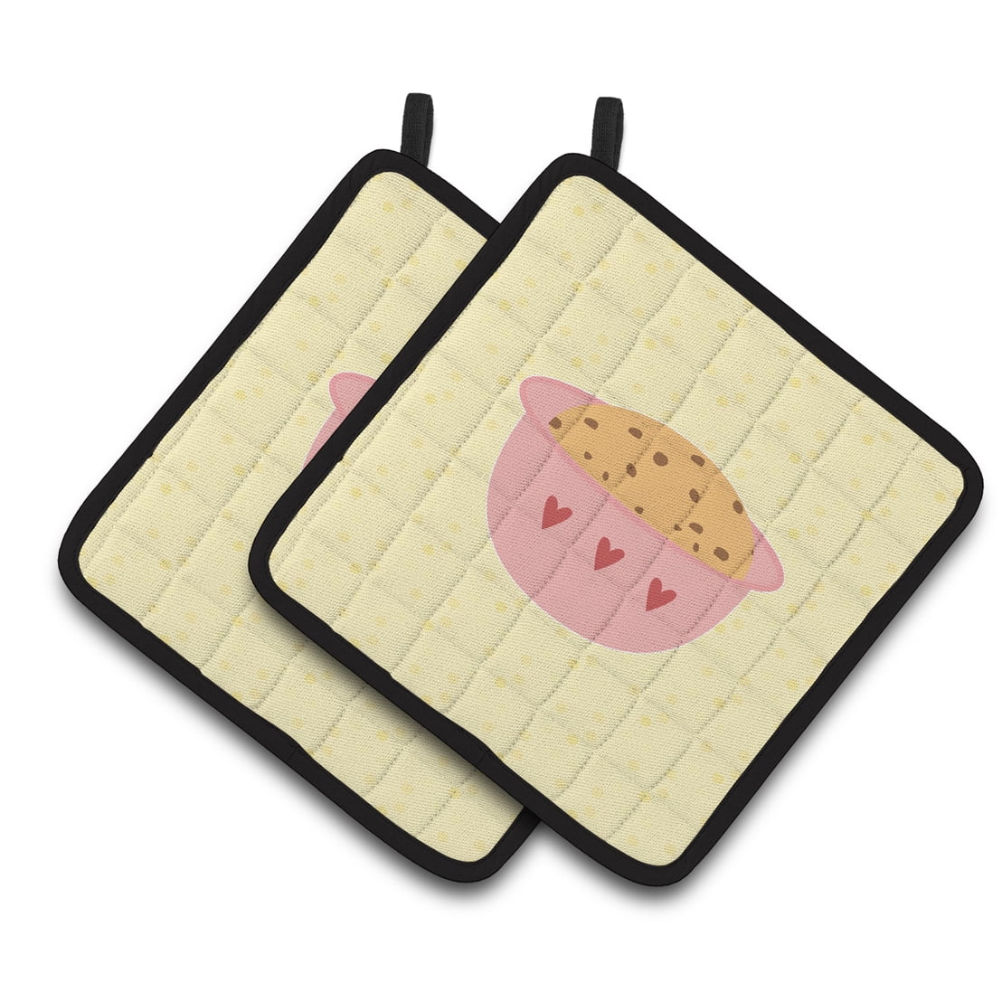 Cookie Dough on Yellow Pair of Pot Holders