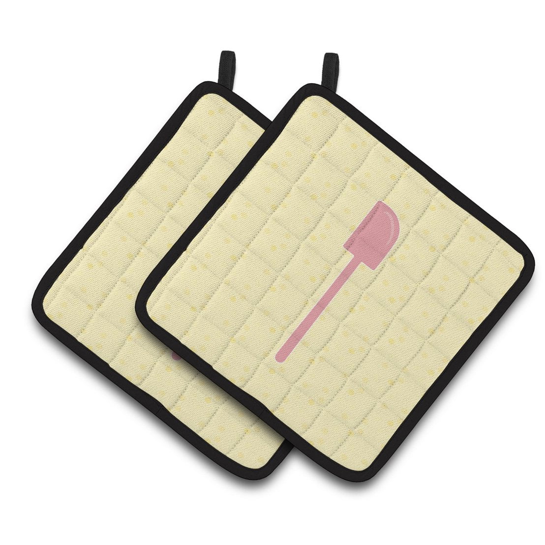 Spatula on Yellow Pair of Pot Holders