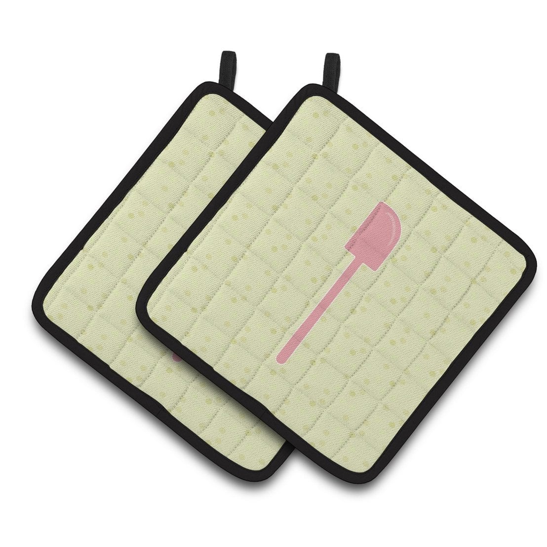 Spatula on Green Pair of Pot Holders