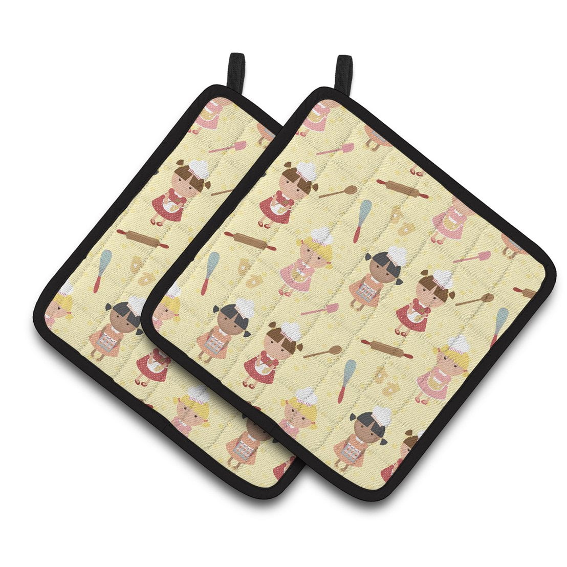 Bakers Delight on Yellow Pair of Pot Holders