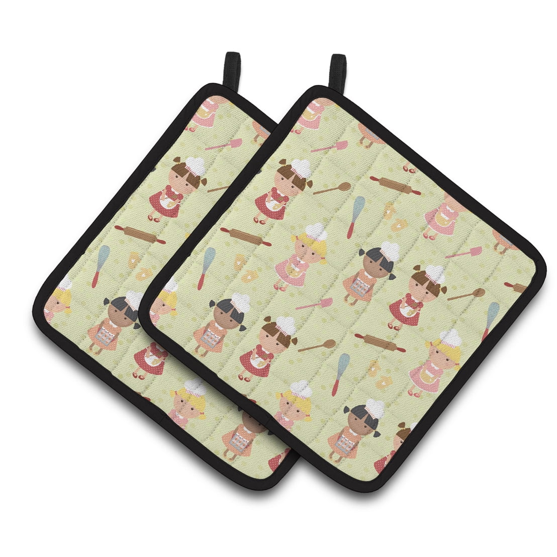 Bakers Delight on Green Pair of Pot Holders