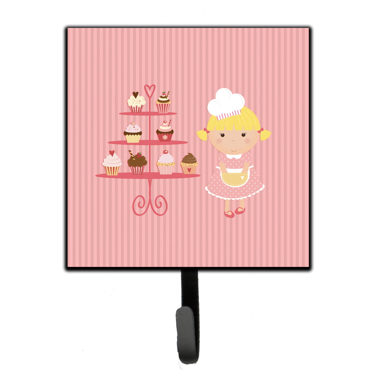 Cupcake Baker Blonde Pink Leash or Key Holder