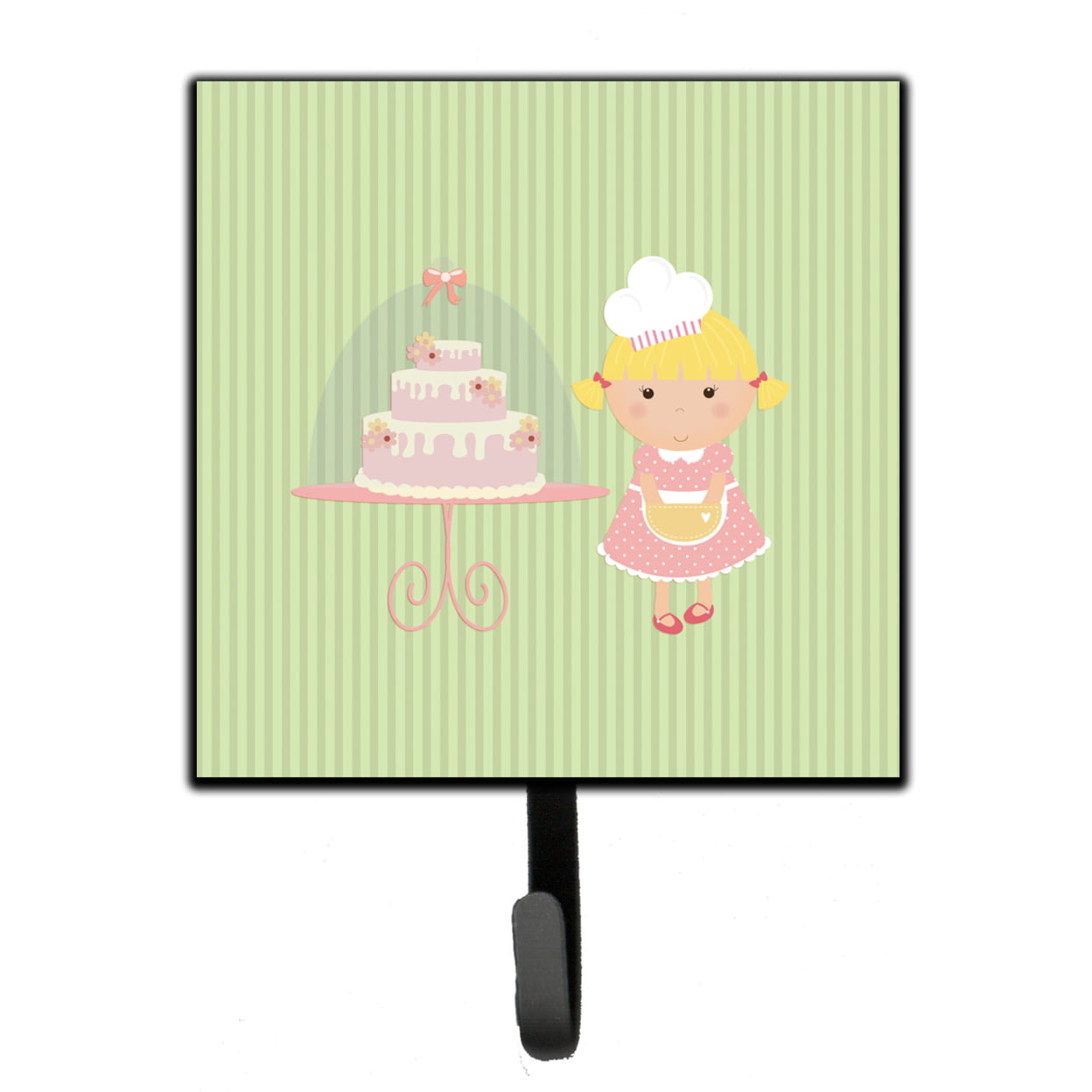 Cake Baker Blonde Green Leash or Key Holder