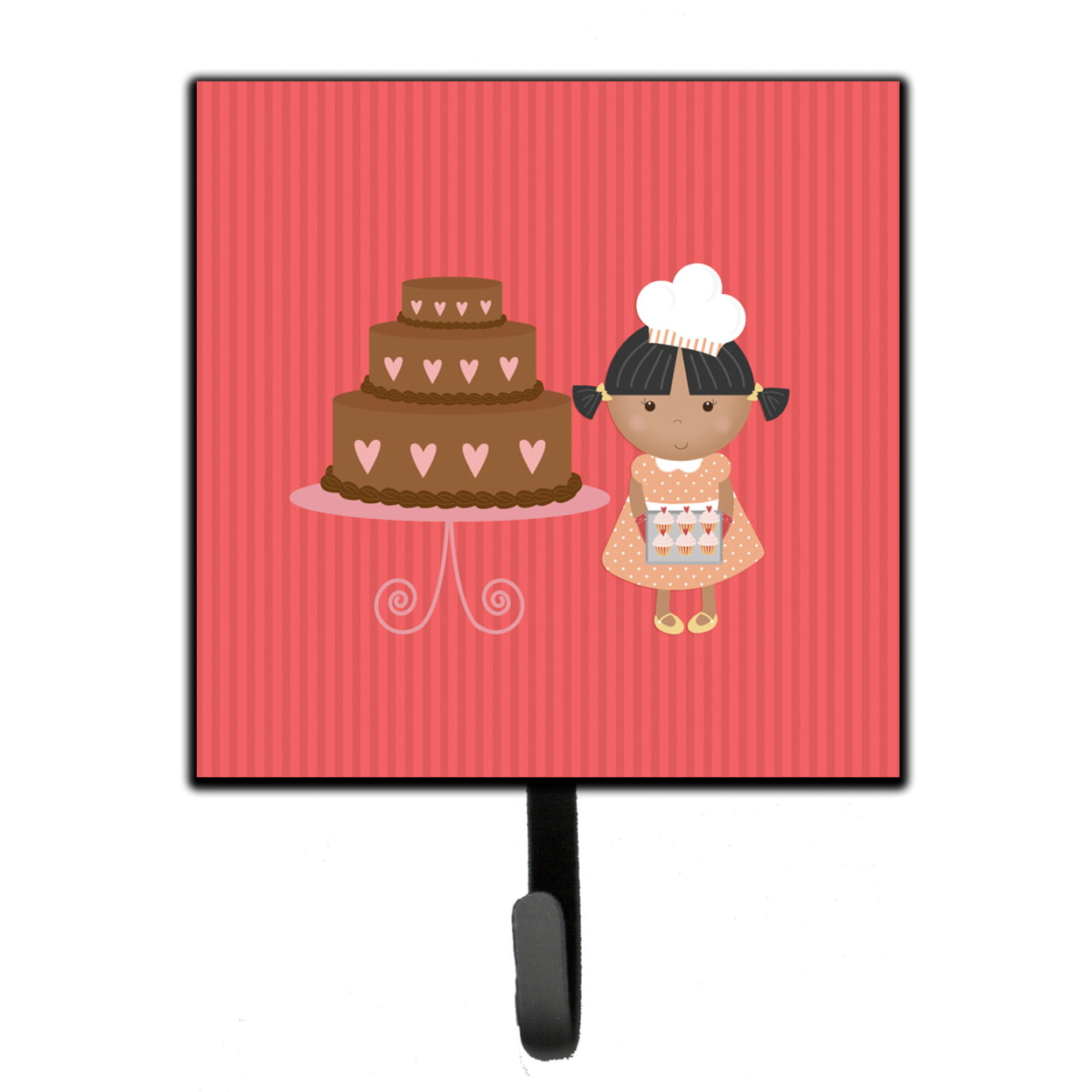 Valentines Cake Baker African American Leash or Key Holder