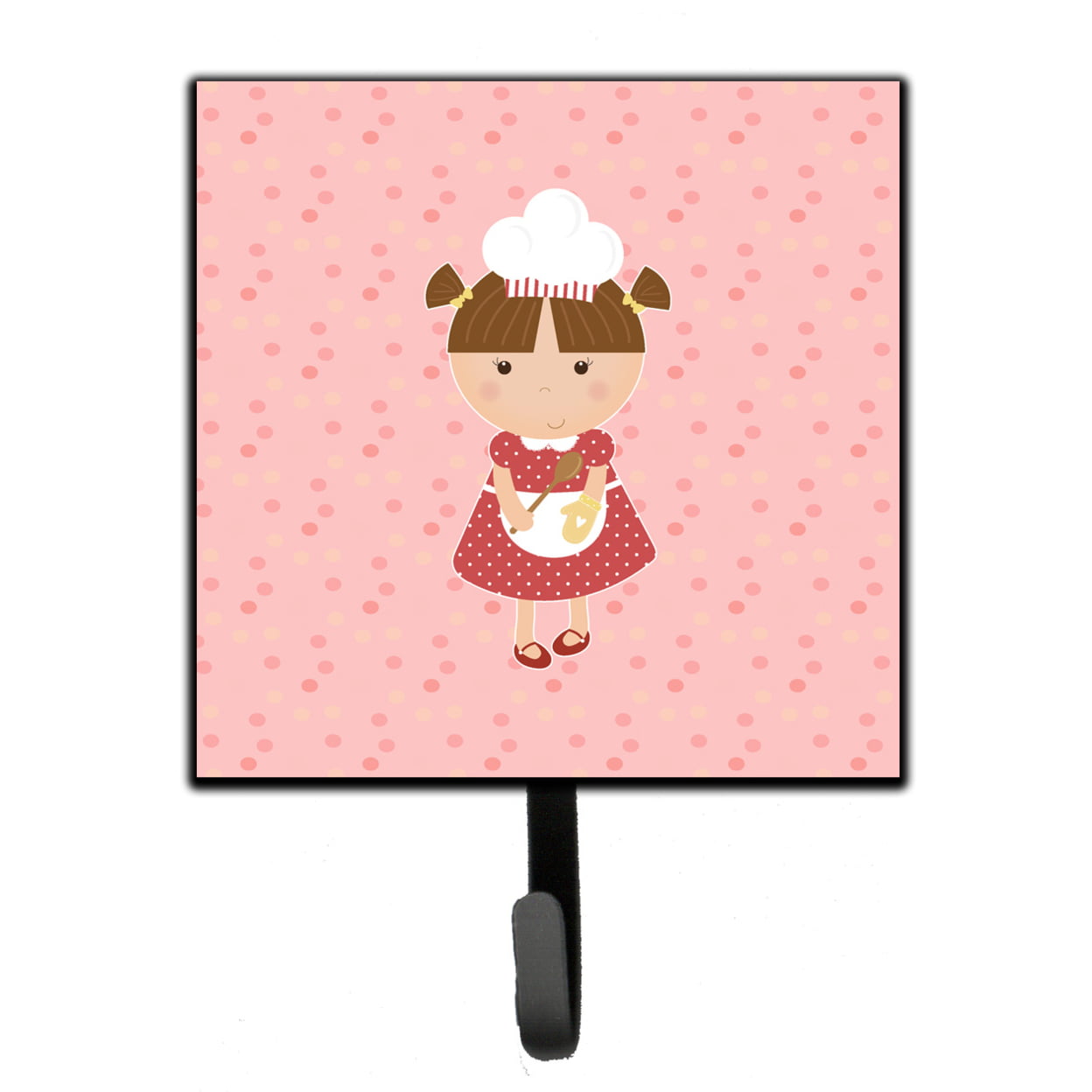 Baker Brunette on Pink Leash or Key Holder