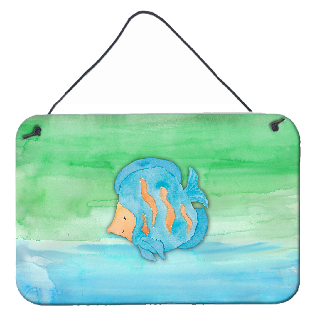 Blue Fish Watercolor Wall or Door Hanging Prints