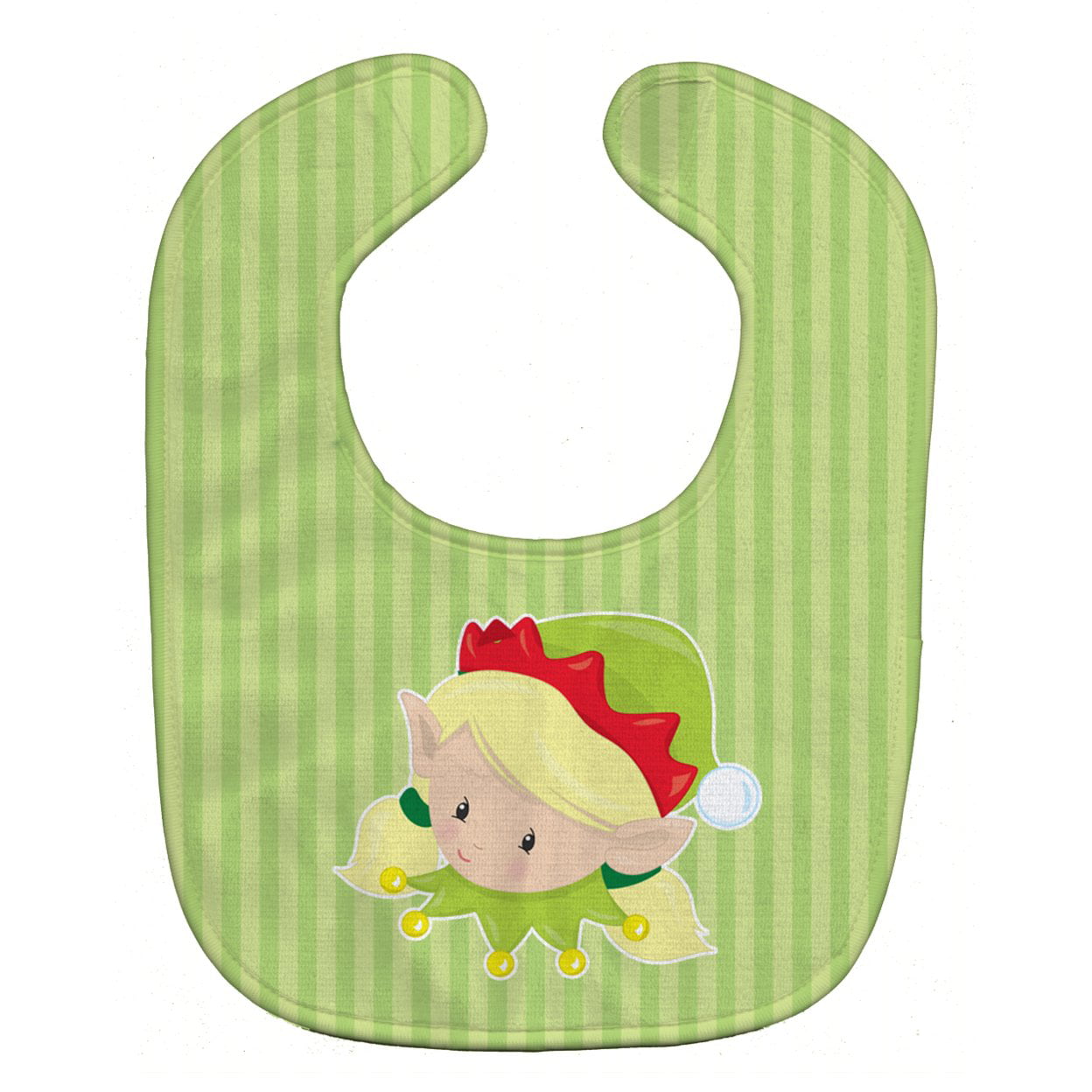 Christmas Blonde Girl Elf Baby Bib