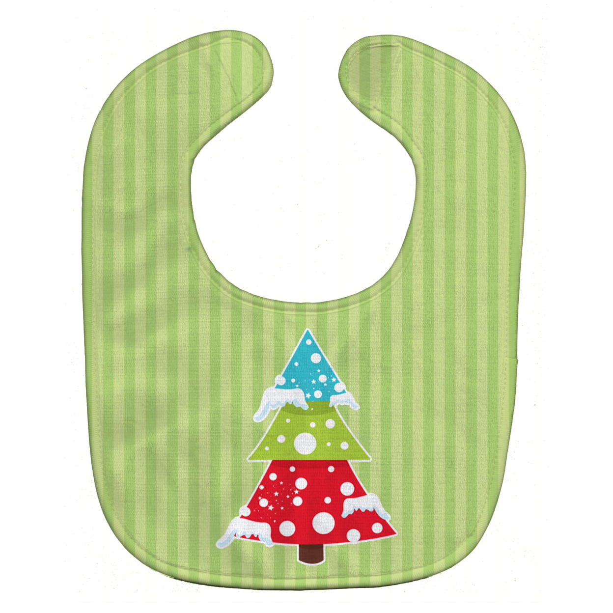 Christmas Tree & Stripes Baby Bib