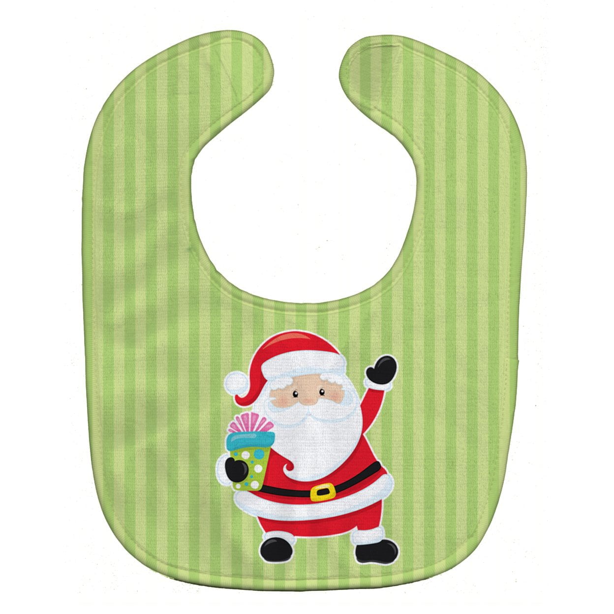 Christmas Santa Claus & Stripes Baby Bib