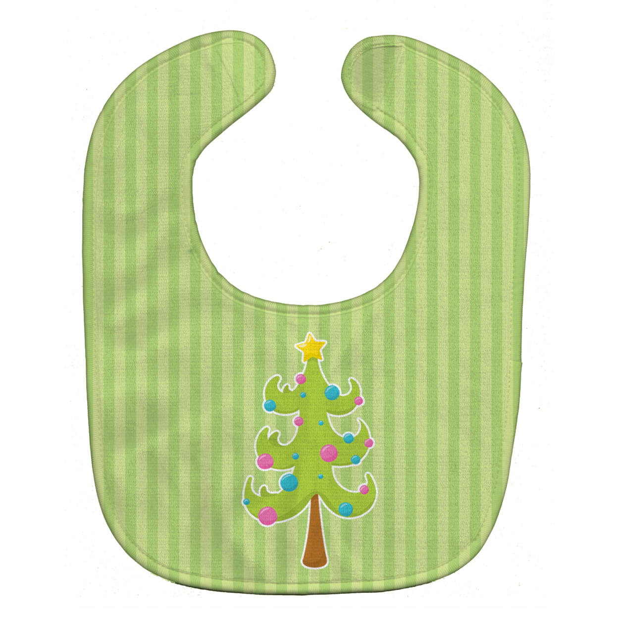 Christmas Tree & Stripes Baby Bib