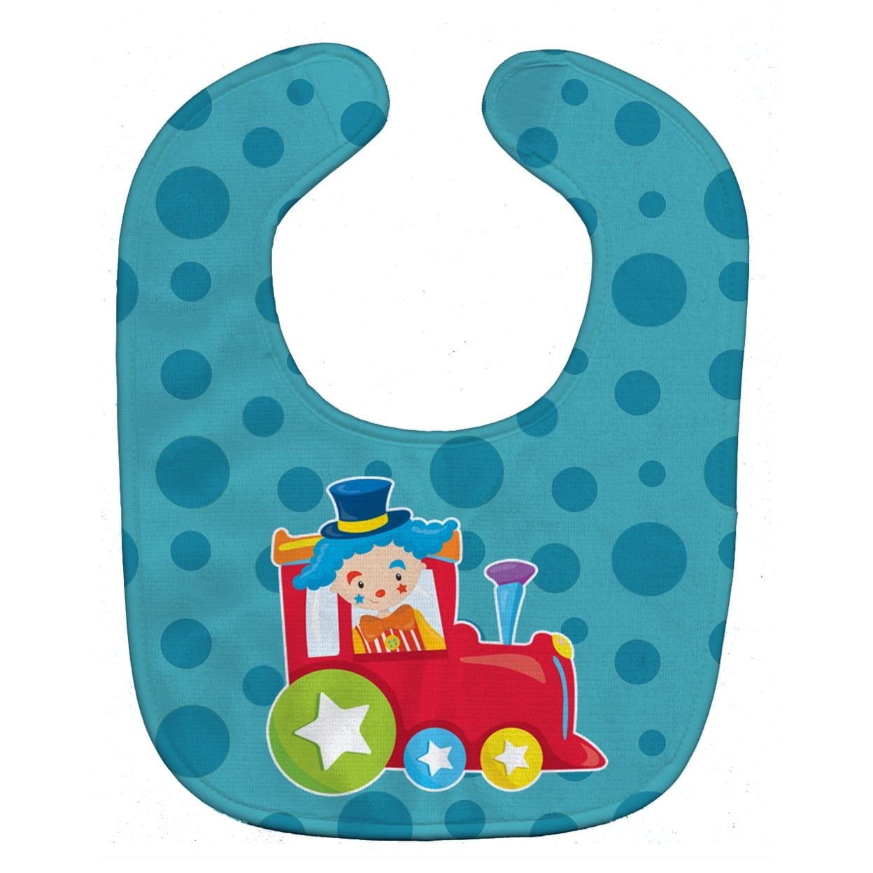 Circus Clown Train Baby Bib