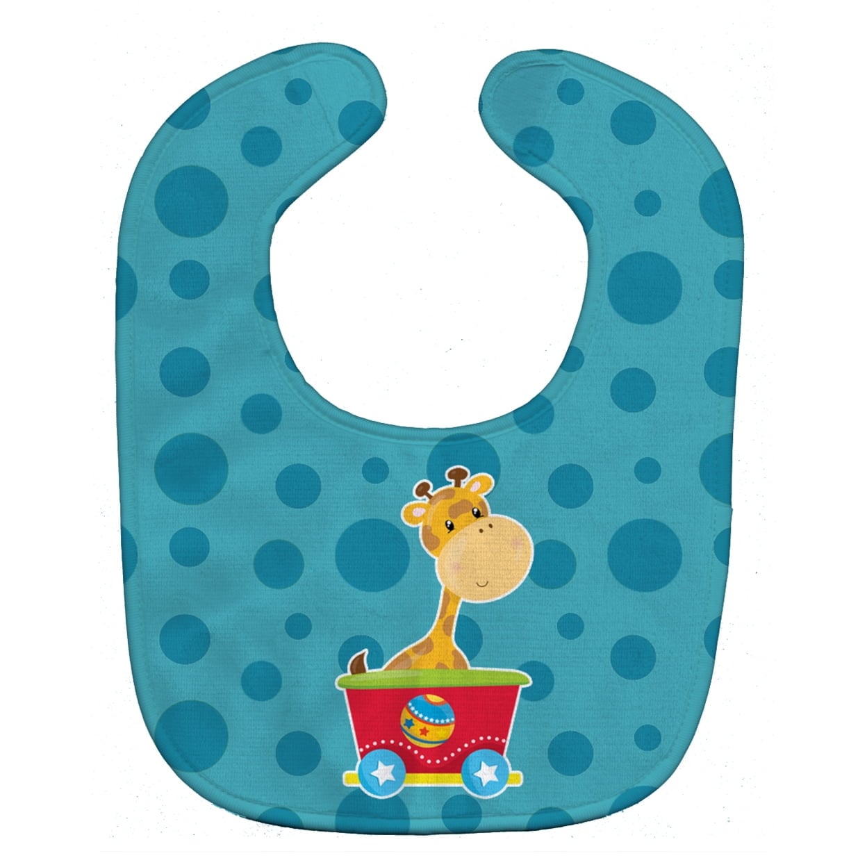 Circus Giraffe Train Car Baby Bib