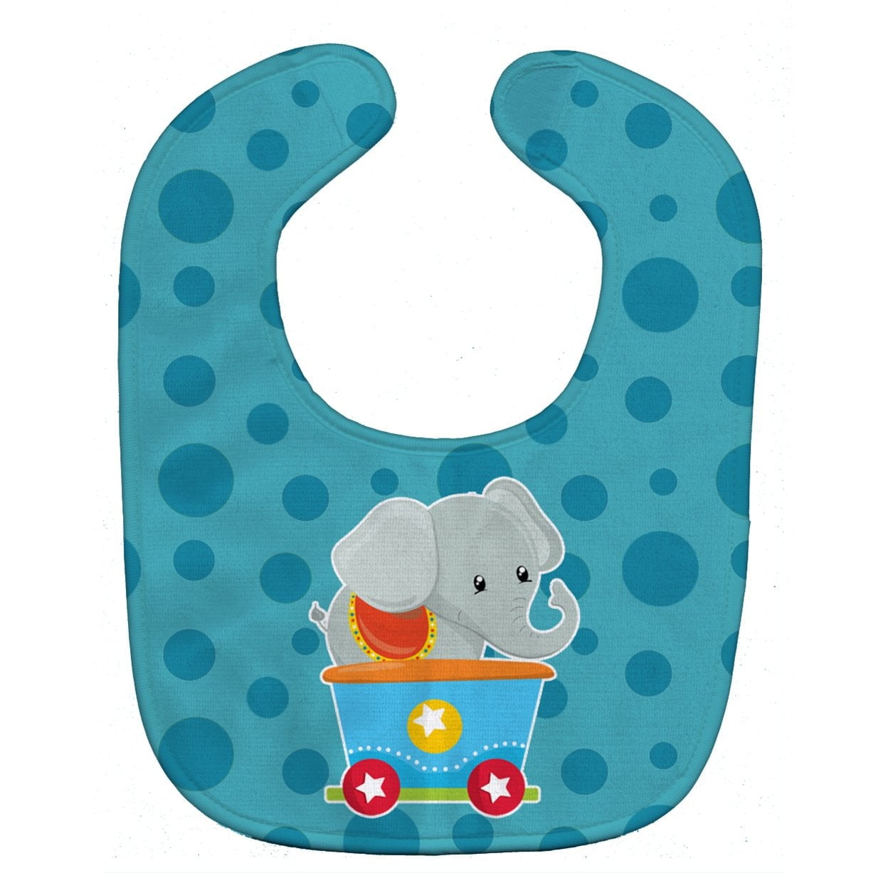 Circus Elephant Train Car Baby Bib