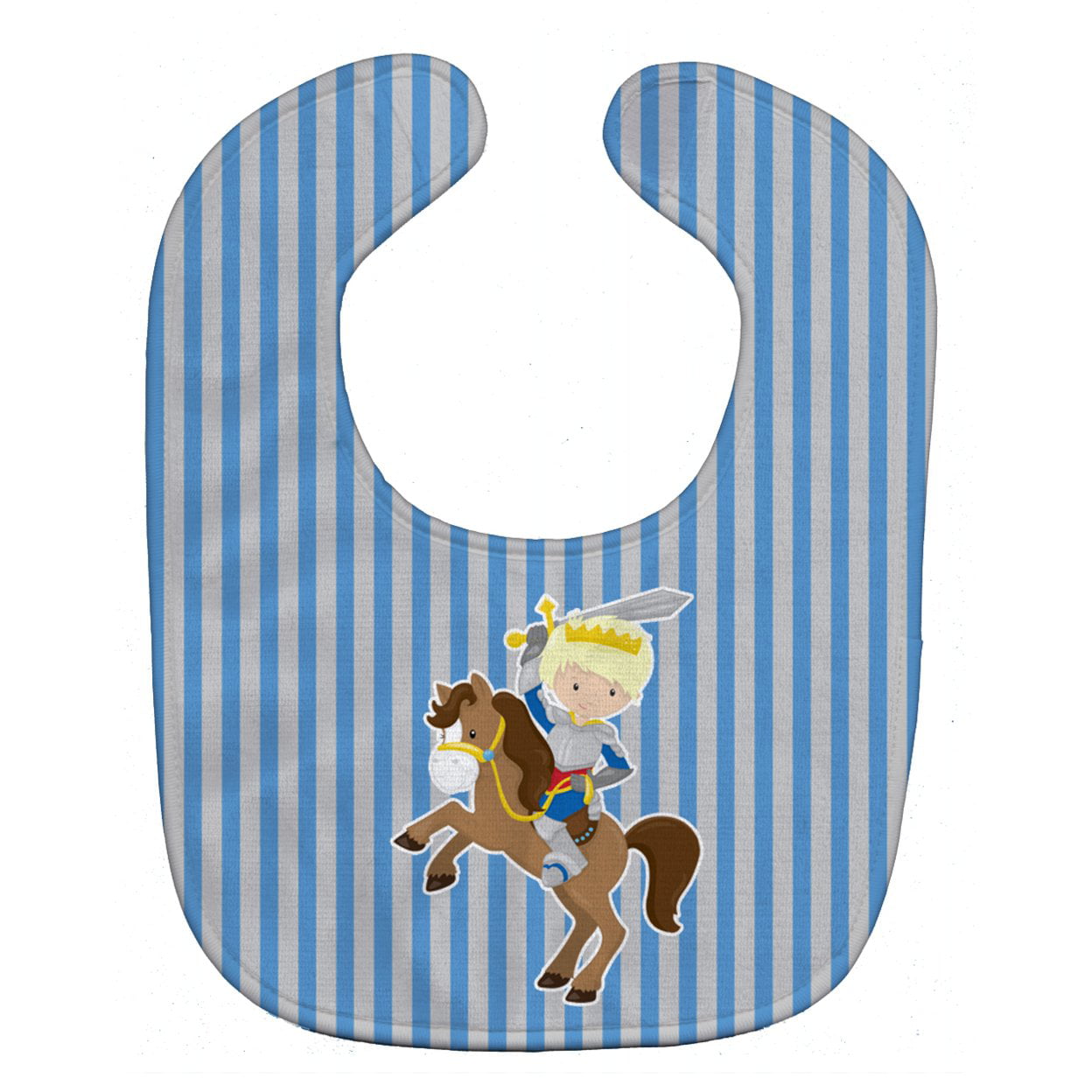 Blonde Boy Knight on Horse Baby Bib
